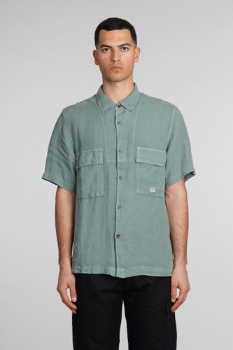 C. P. Company Shirt In Green Linen - C.P. Company - Modalova