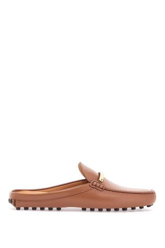 Dark Brown Calfskin Slip-on With Metal Detail - Tod's - Modalova