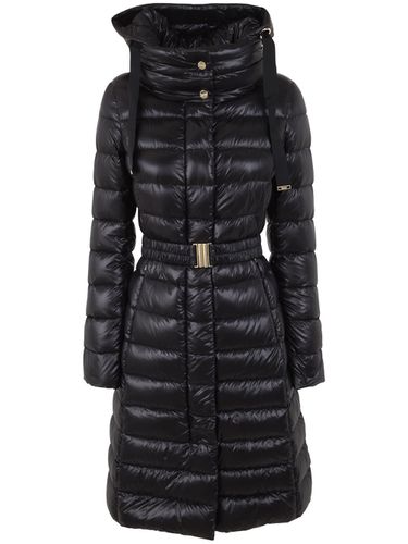 Quilted Hooded Belted Down Coat - Herno - Modalova