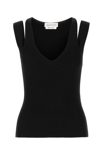 Black Viscose Blend Top - Alexander McQueen - Modalova