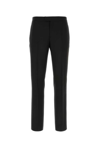 Versace Black Wool Blend Pant - Versace - Modalova