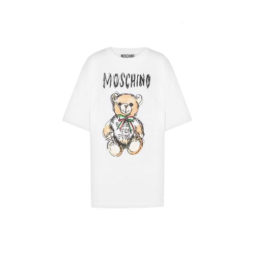 Couture Teddy Bear Cotton T-shirt - Moschino - Modalova