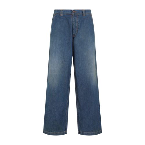 Logo Detailed Wide-leg Jeans - Maison Margiela - Modalova