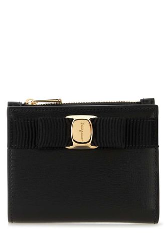 Ferragamo Black Leather Wallet - Ferragamo - Modalova