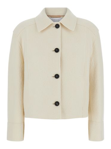 Women Cropped Coach Jacket Boiled Wool - Harris Wharf London - Modalova