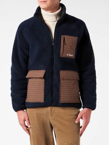 Man Sherpa Jacket With Check Patch Pockets - MC2 Saint Barth - Modalova