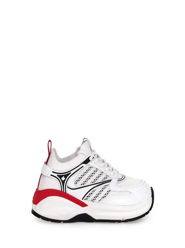 Dash And Silver Low Top Sneakers With 1964 Logo In Techno Fabric Man - Dsquared2 - Modalova