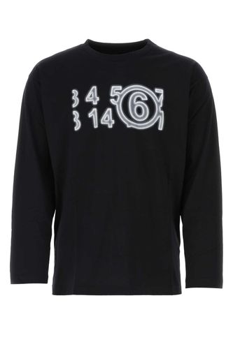 Black Cotton T-shirt - MM6 Maison Margiela - Modalova