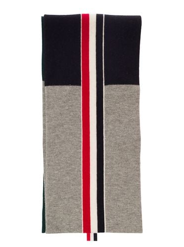 Multicolor Scard With Intarsia Stripe In Wool Man - Thom Browne - Modalova