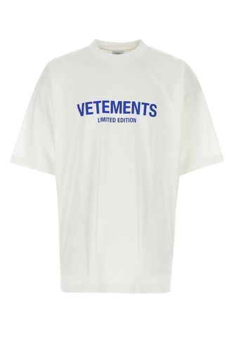 VETEMENTS White Cotton T-shirt - VETEMENTS - Modalova