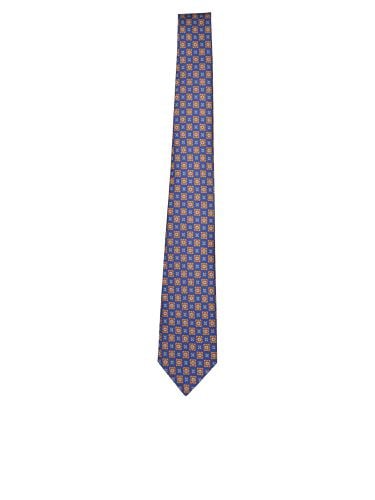 Kiton Blue/orange Patterned Tie - Kiton - Modalova