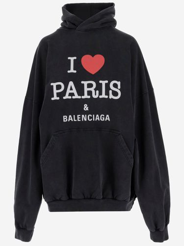 I Love Paris & Cotton Sweatshirt - Balenciaga - Modalova