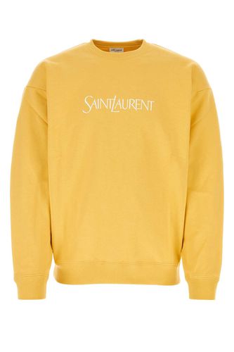 Yellow Cotton Sweatshirt - Saint Laurent - Modalova