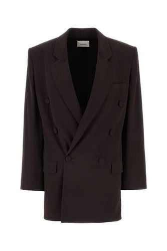 Saint Laurent Brown Crepe Blazer - Saint Laurent - Modalova