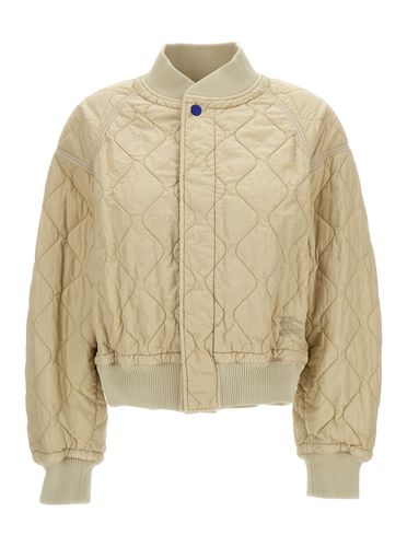 Quilted Bomber Jacket In Technical Fabric Woman - Burberry - Modalova