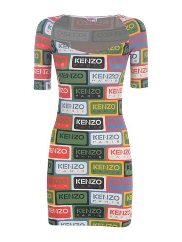 Mini Dress Labels In Jersey - Kenzo - Modalova