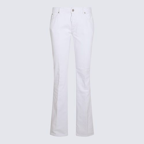 Dsquared2 White Cotton Denim Jeans - Dsquared2 - Modalova
