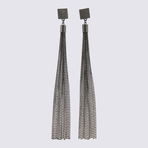 Silver Tone Metal Earrings - Brunello Cucinelli - Modalova