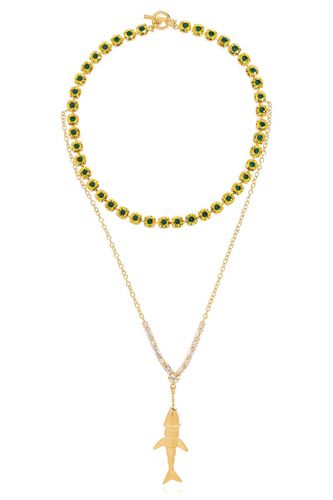 Fish Charm Embellished Necklace - Marni - Modalova