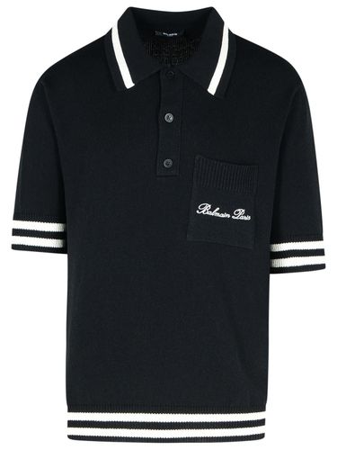 Signature Cotton Blend Polo Shirt - Balmain - Modalova