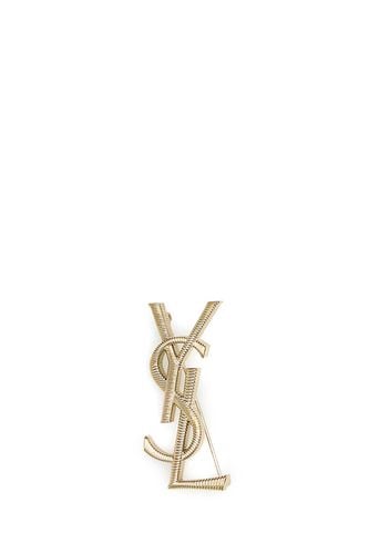 Gold Metal Cassandre Brooch - Saint Laurent - Modalova