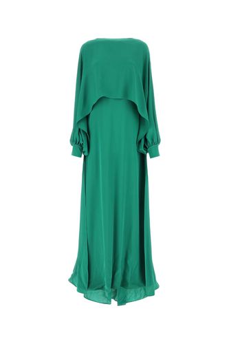 Grass Green Crepe Long Dress - Valentino Garavani - Modalova