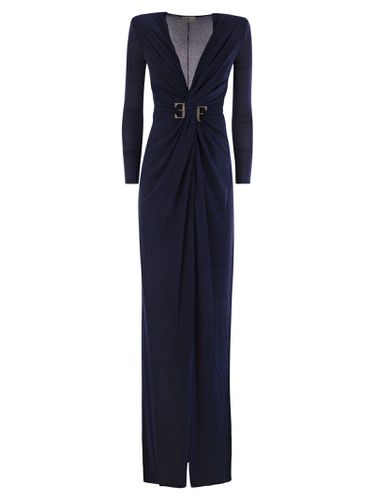 Embellished Knot-detailed Jersey Red Carpet Dress - Elisabetta Franchi - Modalova