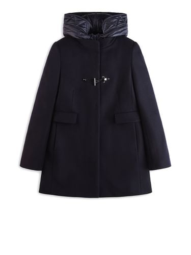 Fay Toggle Coat In Blue Wool Blend - Fay - Modalova