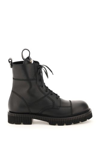 Leather Lace Up Boots - Dolce & Gabbana - Modalova