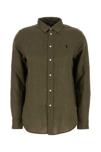 Bottle Green Linen Shirt - Polo Ralph Lauren - Modalova