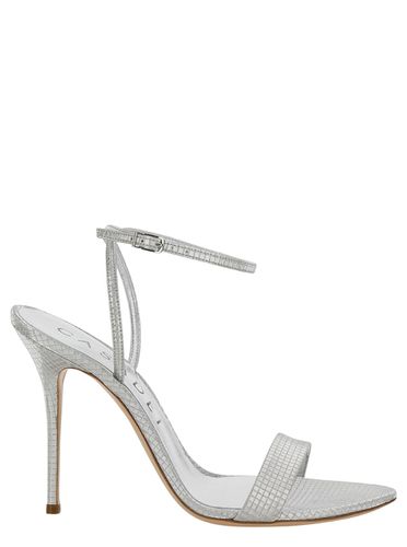 Diadema Silver Sandals With Blade Heel In Fabric Woman - Casadei - Modalova