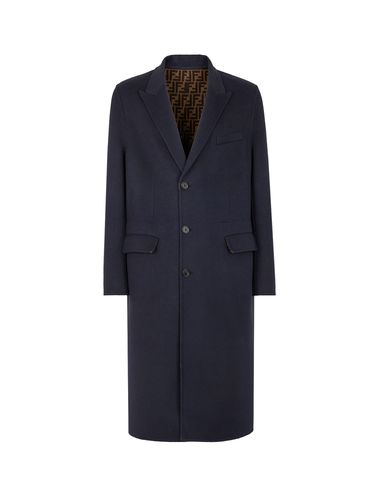 Fendi Double Wool Ff Logo Coat - Fendi - Modalova