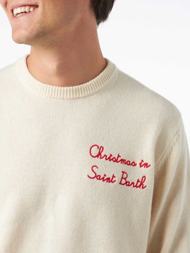 Crewneck Sweater Heron With Christmas In Saint Barth Embroidery - MC2 Saint Barth - Modalova