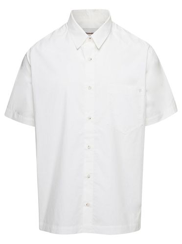 Adam Short Sleeve Shirt With Tonal Letter Embroidery In Cotton Man - Nanushka - Modalova