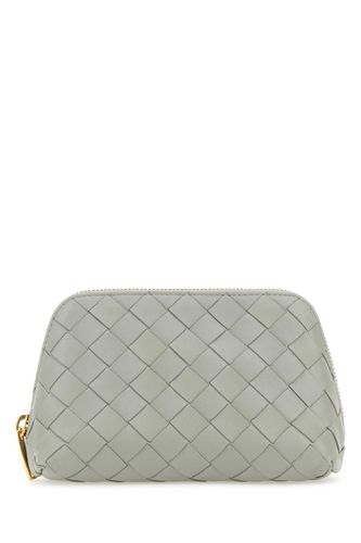 Light Grey Leather Beauty Case - Bottega Veneta - Modalova