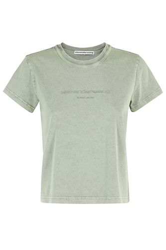 Bi-color Acid Shrunken Tee With Embossed Logo - Alexander Wang - Modalova