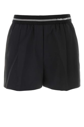 Miu Miu Black Wool Shorts - Miu Miu - Modalova