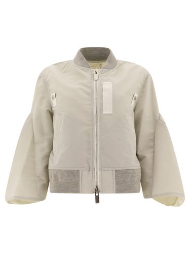 Puff Sleeved Panelled Bomber Jacket - Sacai - Modalova