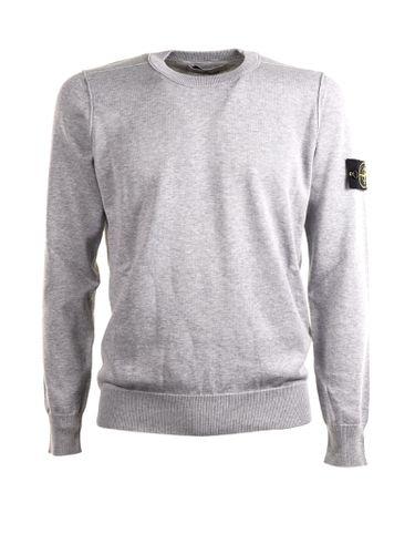 Crewneck Sweater With Side Logo - Stone Island - Modalova