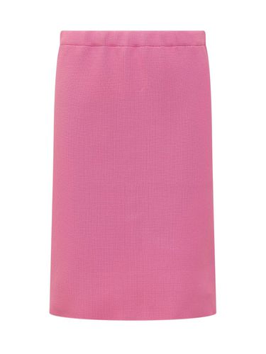 Elasticated Waistband Ribbed Midi Skirt - Philosophy di Lorenzo Serafini - Modalova