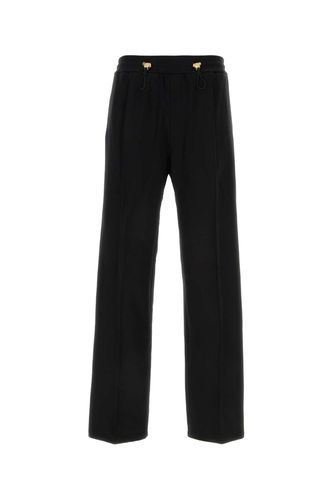 Versace Black Cotton Pant - Versace - Modalova