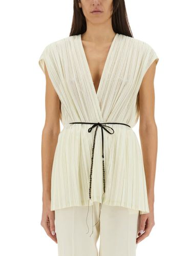 Alysi Pleated Kimono Top - Alysi - Modalova