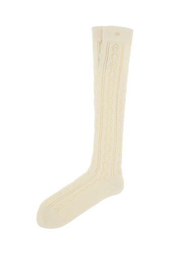 Ivory Cotton Socks - Valentino Garavani - Modalova