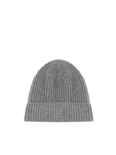 Triomphe Logo Detailed Knit Beanie - Celine - Modalova