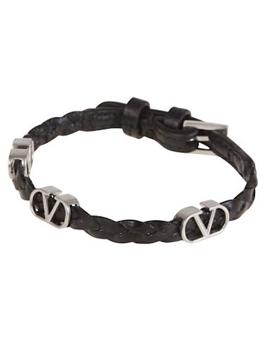 Leather Bracelet Vlogo Signature - Valentino Garavani - Modalova