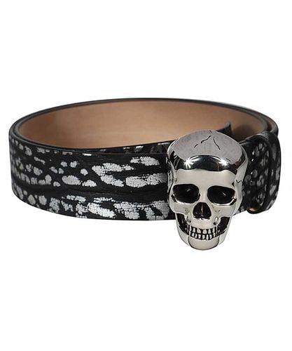 Printed Leather Belt - Alexander McQueen - Modalova