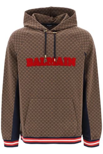 Mini Monogram Jacquard Hoodie - Balmain - Modalova