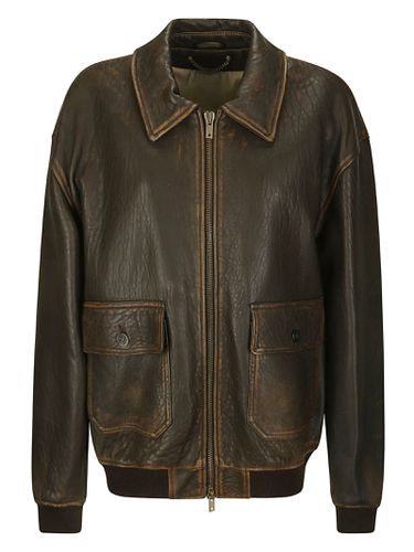 Journey Ms Aviator Jacket Strong Sheep Leather - Golden Goose - Modalova