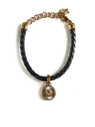 Medusa Biggie Leather Bracelet - Versace - Modalova