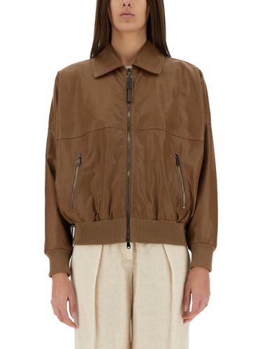 Brunello Cucinelli Leather Jacket - Brunello Cucinelli - Modalova